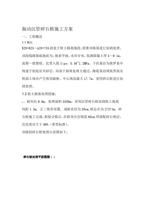 振动沉管碎石桩施工方案