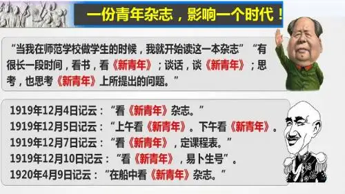 人教部编版八年级上册历史   第12课 新文化运动  课件(共22张PPT)