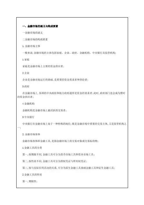 中级经济师金融专业知识与实务