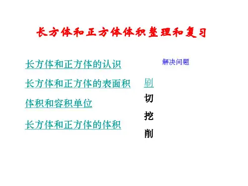 长方体和正方体体积整理与复习