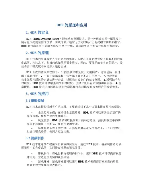 hdr的原理和应用