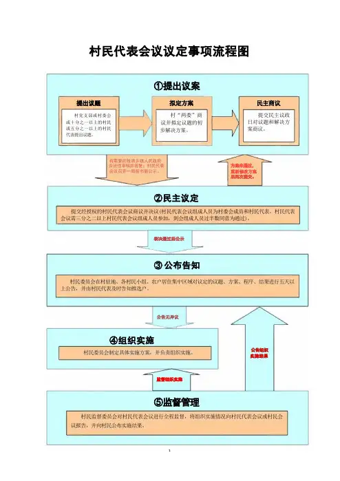 村民代表会议议定事项流程图