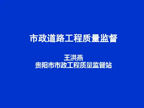 市政道路工程质量2PPT课件