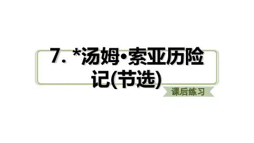 六年级下册语文习题课件 第7课汤姆·索亚历险记(节选)习题(课后练习)) 部编版(共23张PPT)