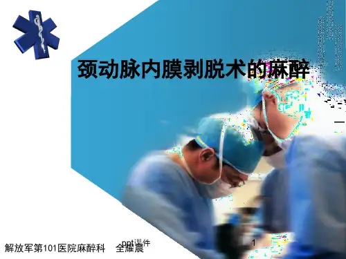 颈动脉内膜剥脱术麻醉  ppt课件