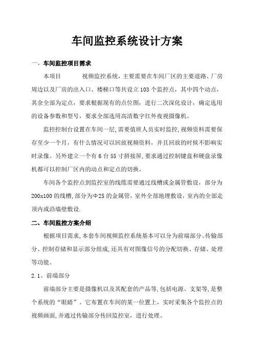 厂房监控系统设计方案