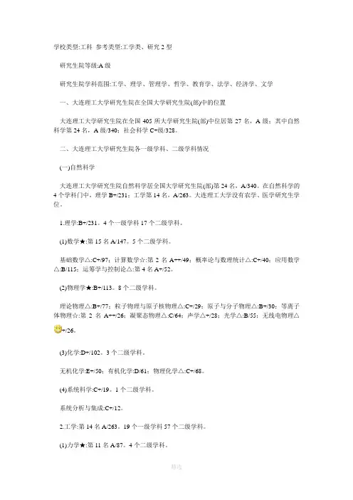 大连理工大学研究生院综合实力纵览