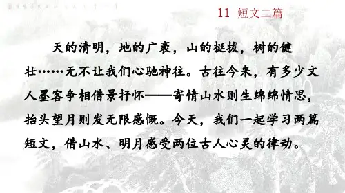 部编版八年级语文上册《短文二篇》ppt课件