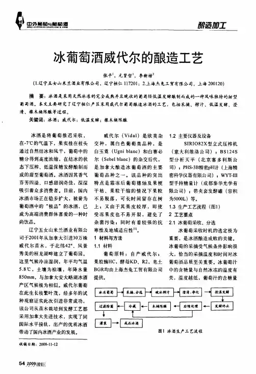 冰葡萄酒威代尔的酿造工艺1