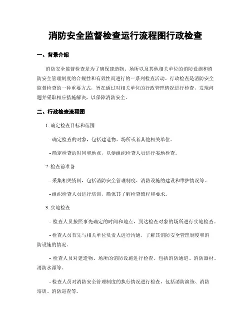 消防安全监督检查运行流程图行政检查