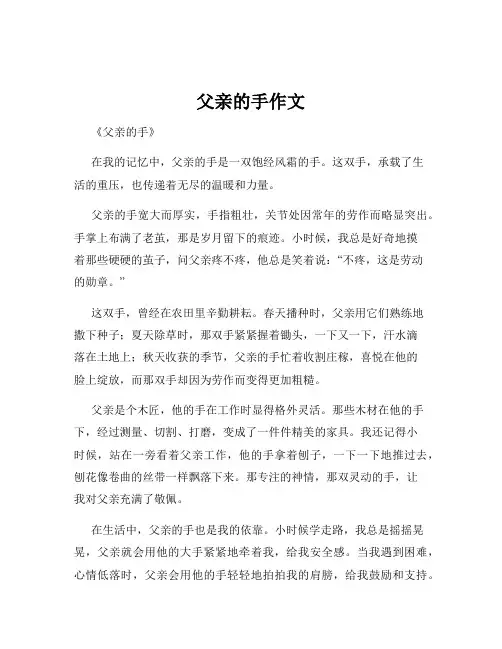 父亲的手作文