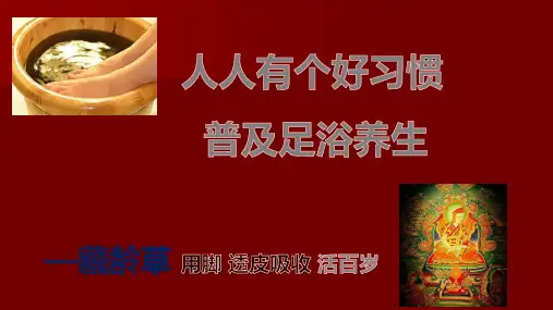 藏龄草普及足浴养生ppt参考课件