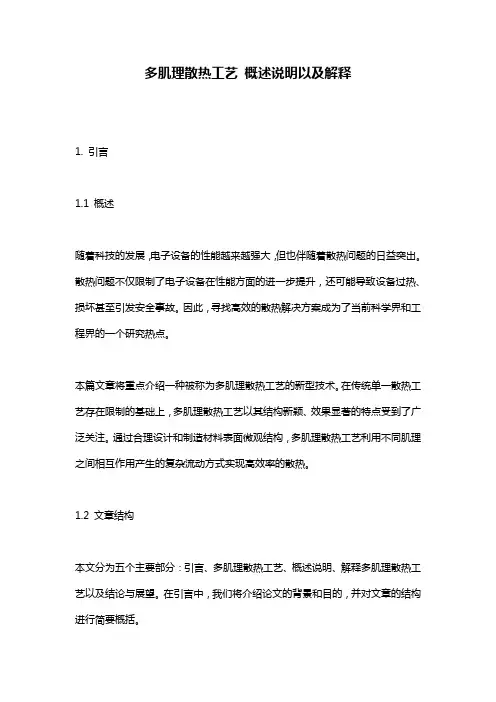 多肌理散热工艺_概述说明以及解释