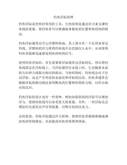 钓鱼浮标原理
