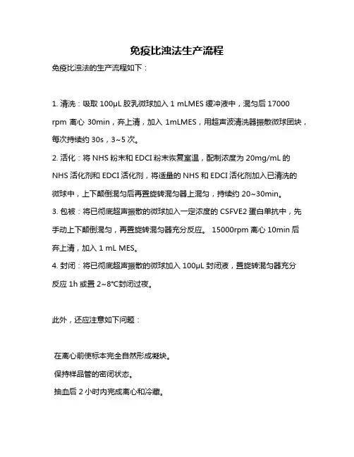 免疫比浊法生产流程