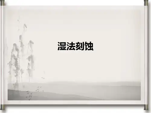 湿法刻蚀ppt课件