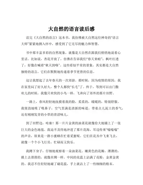 大自然的语言读后感