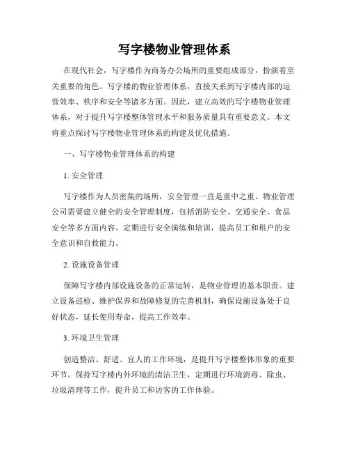 写字楼物业管理体系
