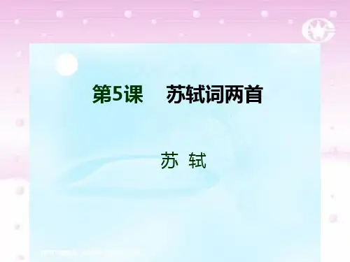 人教版高中语文必修四：课件19：第5课 苏轼词两首