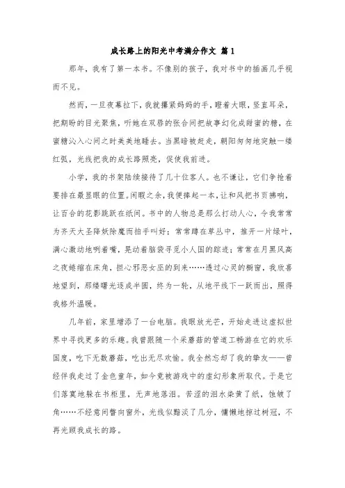 成为路上的一道光作文
