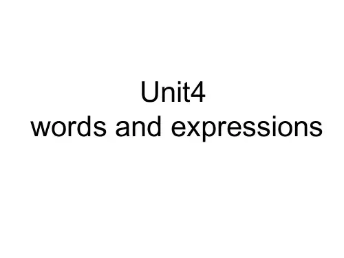 高一英语必修一_unit4_单词
