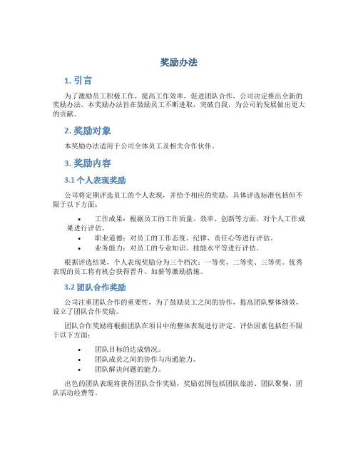 奖励办法_精品文档
