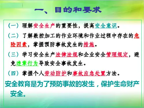 数控加工安全教育ppt课件
