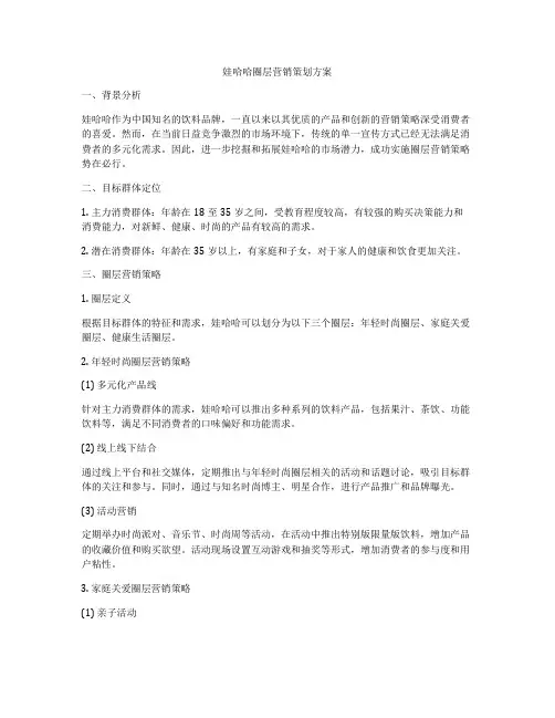 娃哈哈圈层营销策划方案
