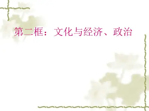 人教版必修三课件：文化与经济、政治