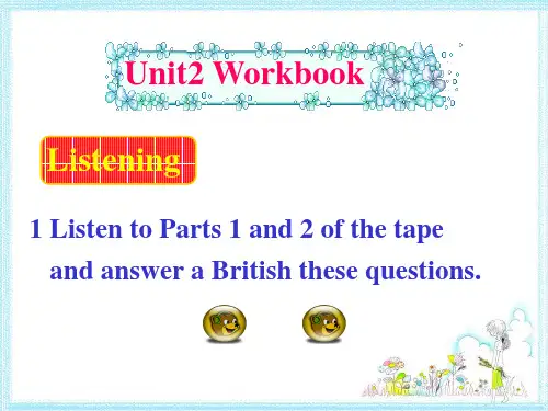 人教版高中英语必修5课件：Unit2 Workbook (共58张PPT)