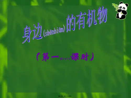 华师大九年级科学身边的有机物(第1课时)