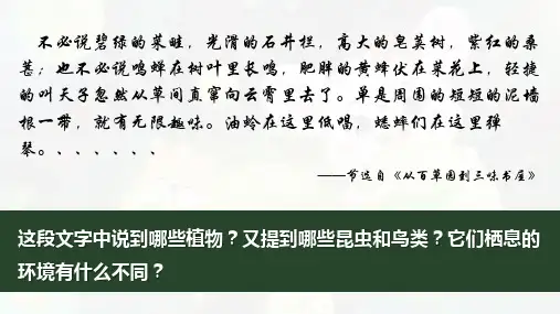 第二节调查周边环境中的生物课件(人教版生物)