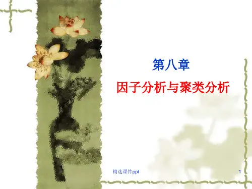 第章 因子分析与聚类分析含SPSSppt课件