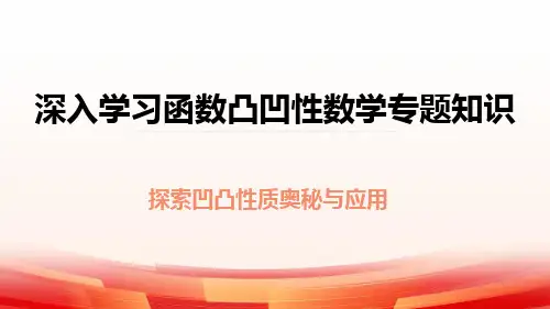 深入学习函数凸凹性数学专题知识