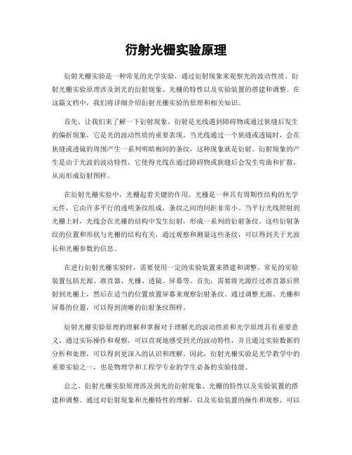 衍射光栅实验原理