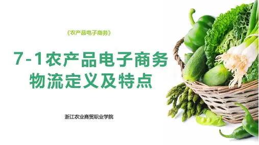 农电子产品商务物流定义及特点