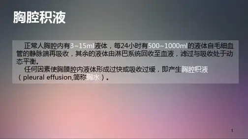胸腔积液PPT课件