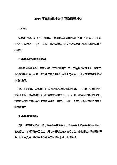 2024年氧氮氢分析仪市场前景分析