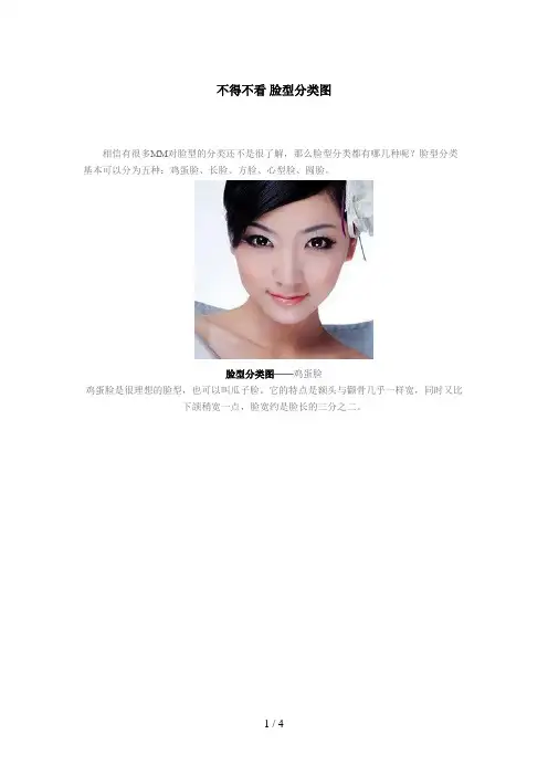 不得不看_脸型分类图[]