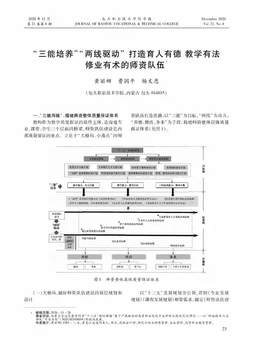 “三能培养”“两线驱动”打造育人有德教学有法修业有术的师资队伍