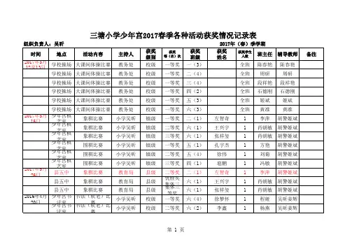 2019秋季各项活动安排表