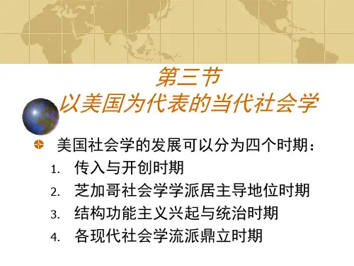 以美国为代表的当代社会学