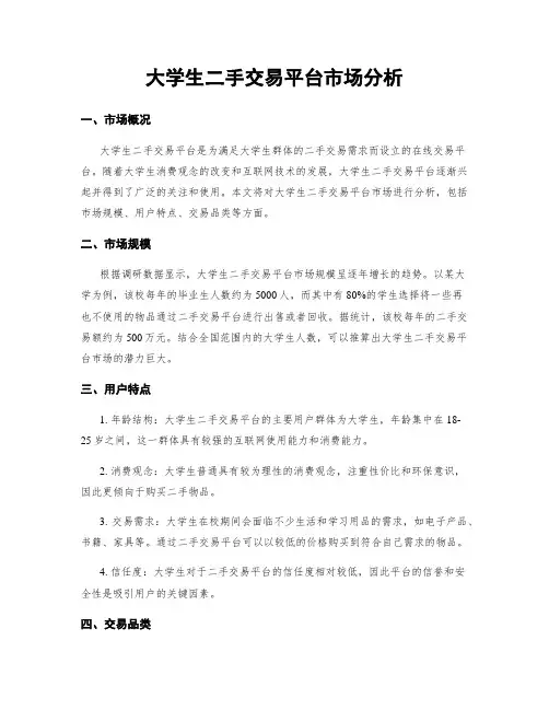 大学生二手交易平台市场分析
