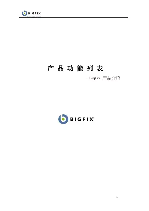 BIGFIX 产品功能列表 (3)