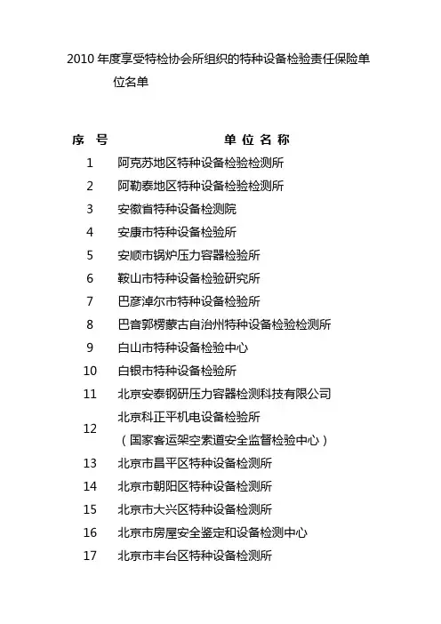 特种设备检验所