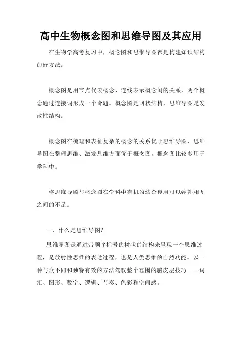2024届高考生物学备课素材：概念图和思维导图及其应用