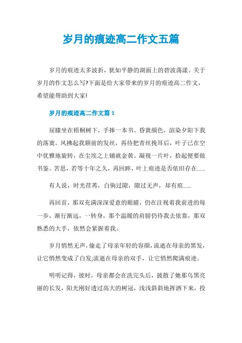 岁月的痕迹高二作文五篇