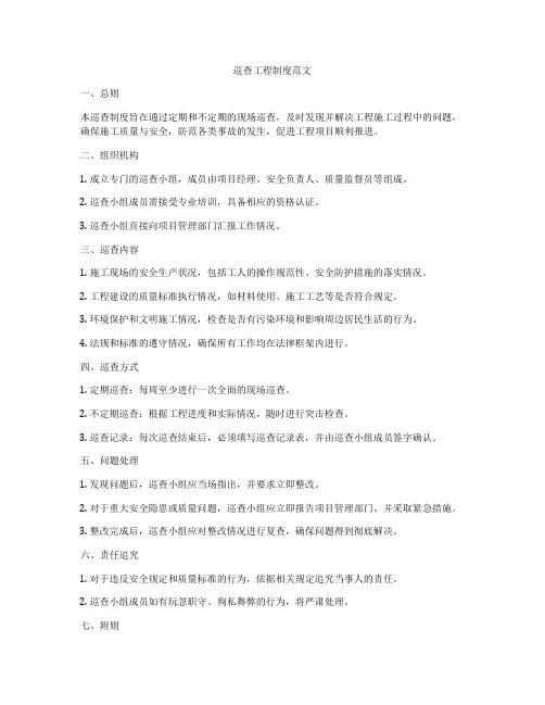 巡查工程制度范文