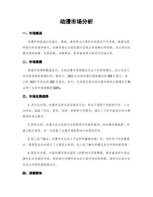 动漫市场分析