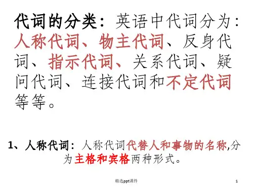 初中英语代词讲解ppt课件